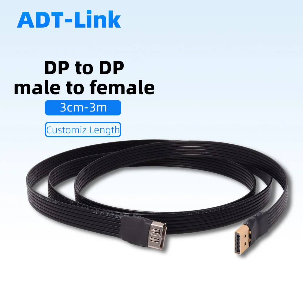 DP Male To Female Extension Cable 32-bit/1536kHz DisplayPort DP1.2/1.4/2.1 Corner Connection GPU High Brush Connection HDR/DSC
DP Male To Female Extension Cable 32-bit/1536kHz DisplayPort DP1.2/1.4/2.1 Corner Connection GPU High Brush Connection HDR/DSC