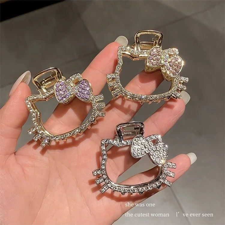 Kawaii Hello Kitty Alloy Rhinestone Gripper Girl Cute Cartoon Hair Accessories Holiday Gift Anime Decorations Women Accessories
Kawaii Hello Kitty Alloy Rhinestone Gripper Girl Cute Cartoon Hair Accessories Holiday Gift Anime Decorations Women Accessories