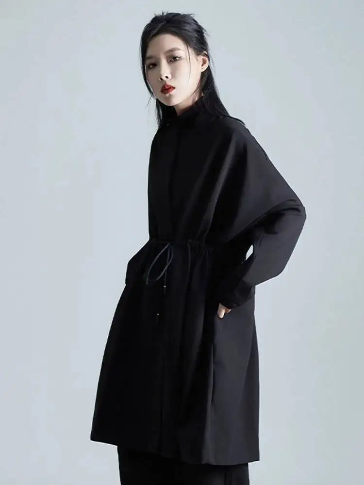 Fit Black Loose Bandage Big Size Long Jacket New O-neck Long Sleeve Women Coat Fashion Spring Autumn 2026 FLBF
Fit Black Loose Bandage Big Size Long Jacket New O-neck Long Sleeve Women Coat Fashion Spring Autumn 2026 FLBF