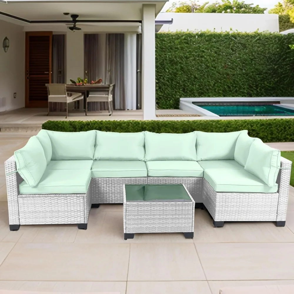 7 Pieces Outdoor Patio Furniture Sets,Rattan Conversation Sectional Set,Manual Weaving Wicker Patio Sofa with Tea Table
7 Pieces Outdoor Patio Furniture Sets,Rattan Conversation Sectional Set,Manual Weaving Wicker Patio Sofa with Tea Table