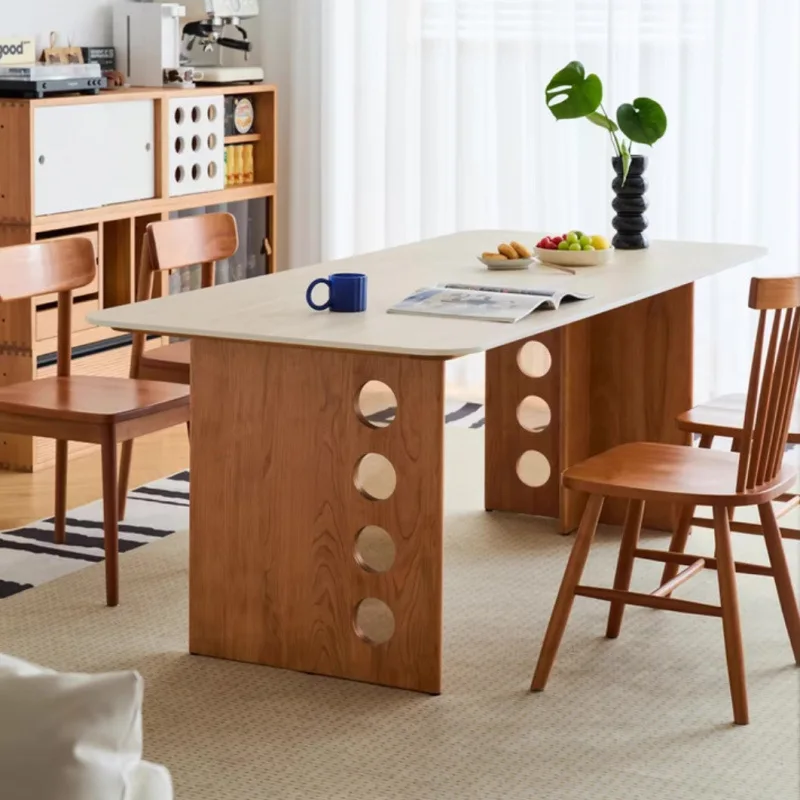 Средневековый обеденный стол из каменной плиты, бытовой маленький и средний современный простой обеденный стол из цельного дерева, верстак
Средневековый обеденный стол из каменной плиты, бытовой маленький и средний современный простой обеденный стол из цельного дерева, верстак