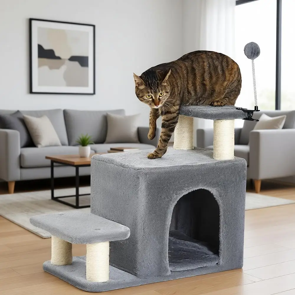 Dog Stairs with Cat Scratching Post & Large Condo, Stable Pet Steps for High Beds Couch, 3 Combinations Cat Ramp Tree Tower for
Dog Stairs with Cat Scratching Post & Large Condo, Stable Pet Steps for High Beds Couch, 3 Combinations Cat Ramp Tree Tower for