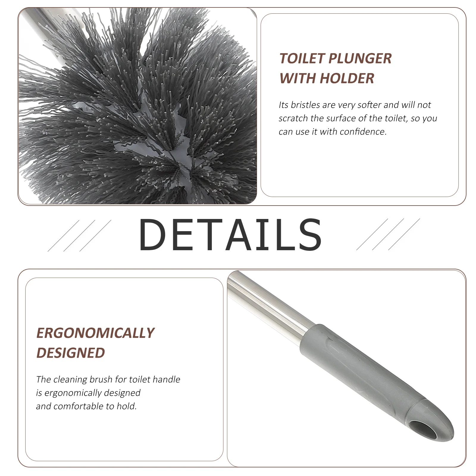 1Set Toilet Brush with Holder and Plunger Set Smooth Bristles No Damage Cleaning Compact Size Light Weight Ideal Bathroom
1Set Toilet Brush with Holder and Plunger Set Smooth Bristles No Damage Cleaning Compact Size Light Weight Ideal Bathroom