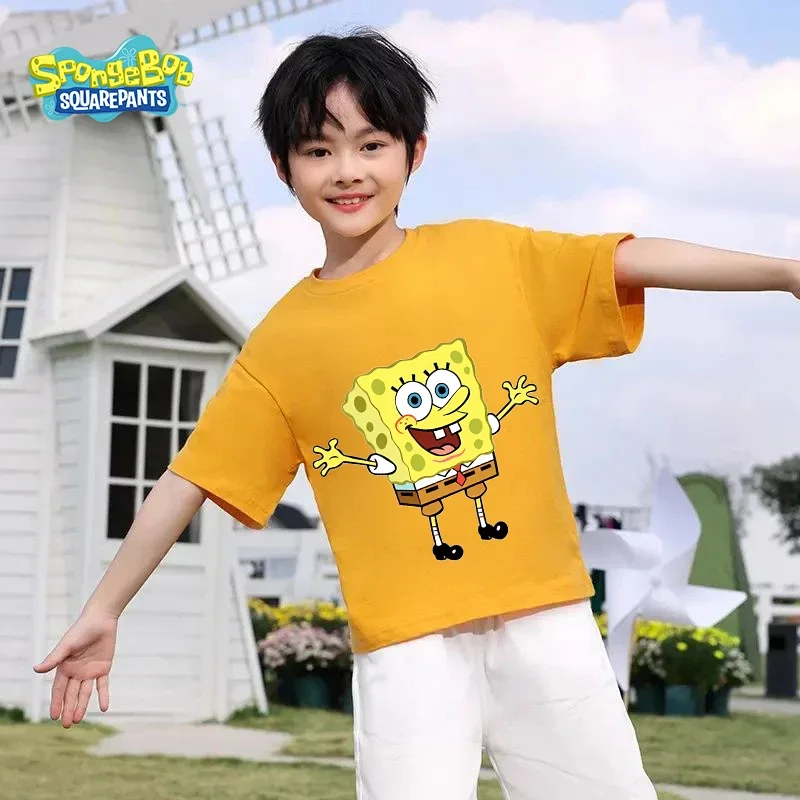 SpongeBobed SquarePants Children T-shirt Boy Girl Kawaii Trendy Short Sleeves Summer Clothes Color Anime Tee Top Clothing Gift
SpongeBobed SquarePants Children T-shirt Boy Girl Kawaii Trendy Short Sleeves Summer Clothes Color Anime Tee Top Clothing Gift