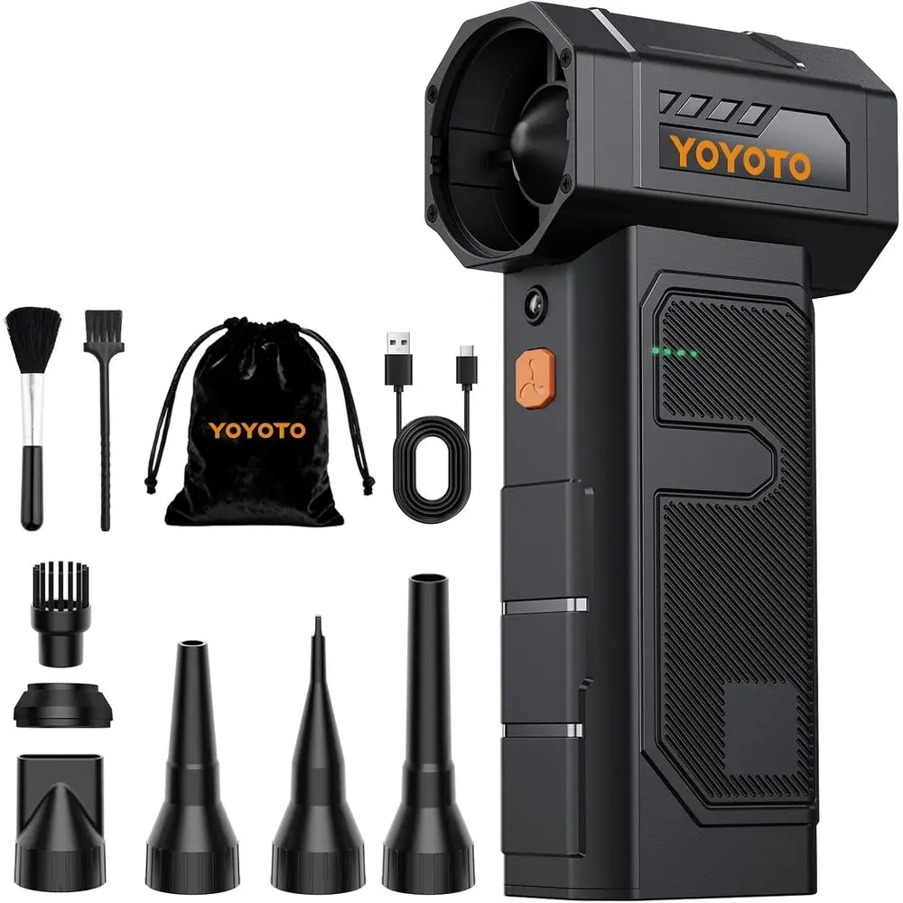 Пылесос со сжатым воздухом, электрический пылесос с модернизированным мощным бесщеточным двигателем диаметром 40 мм, беспроводной мини-ручной вентилятор с 4 передачами и LE
Пылесос со сжатым воздухом, электрический пылесос с модернизированным мощным бесщеточным двигателем диаметром 40 мм, беспроводной мини-ручной вентилятор с 4 передачами и LE