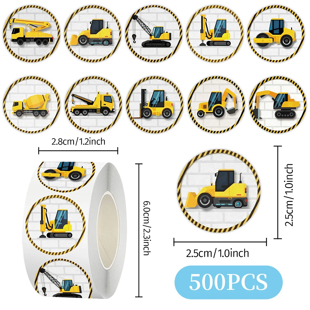 500pcs/Roll Construction Vehicle Sealing Stickers Creative Excavator Truck Cartoon Decal DIY Laptop Phone Decoration Sticker Toy
500pcs/Roll Construction Vehicle Sealing Stickers Creative Excavator Truck Cartoon Decal DIY Laptop Phone Decoration Sticker Toy