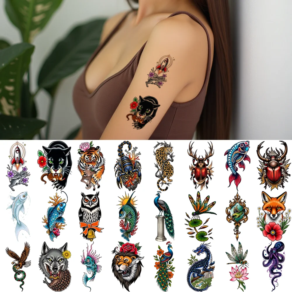 28 шт., временные татуировки, водонепроницаемые, долговечные наклейки на тело, осьминог, кролик, орел, для рук, мужская грудь
28 шт., временные татуировки, водонепроницаемые, долговечные наклейки на тело, осьминог, кролик, орел, для рук, мужская грудь