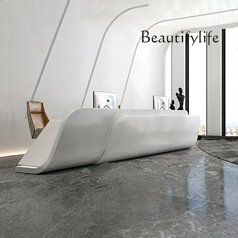 A Special-shaped checkout page Modern simple trendy store Bar counter Commercial beauty salon Reception Commercial
A Special-shaped checkout page Modern simple trendy store Bar counter Commercial beauty salon Reception Commercial
