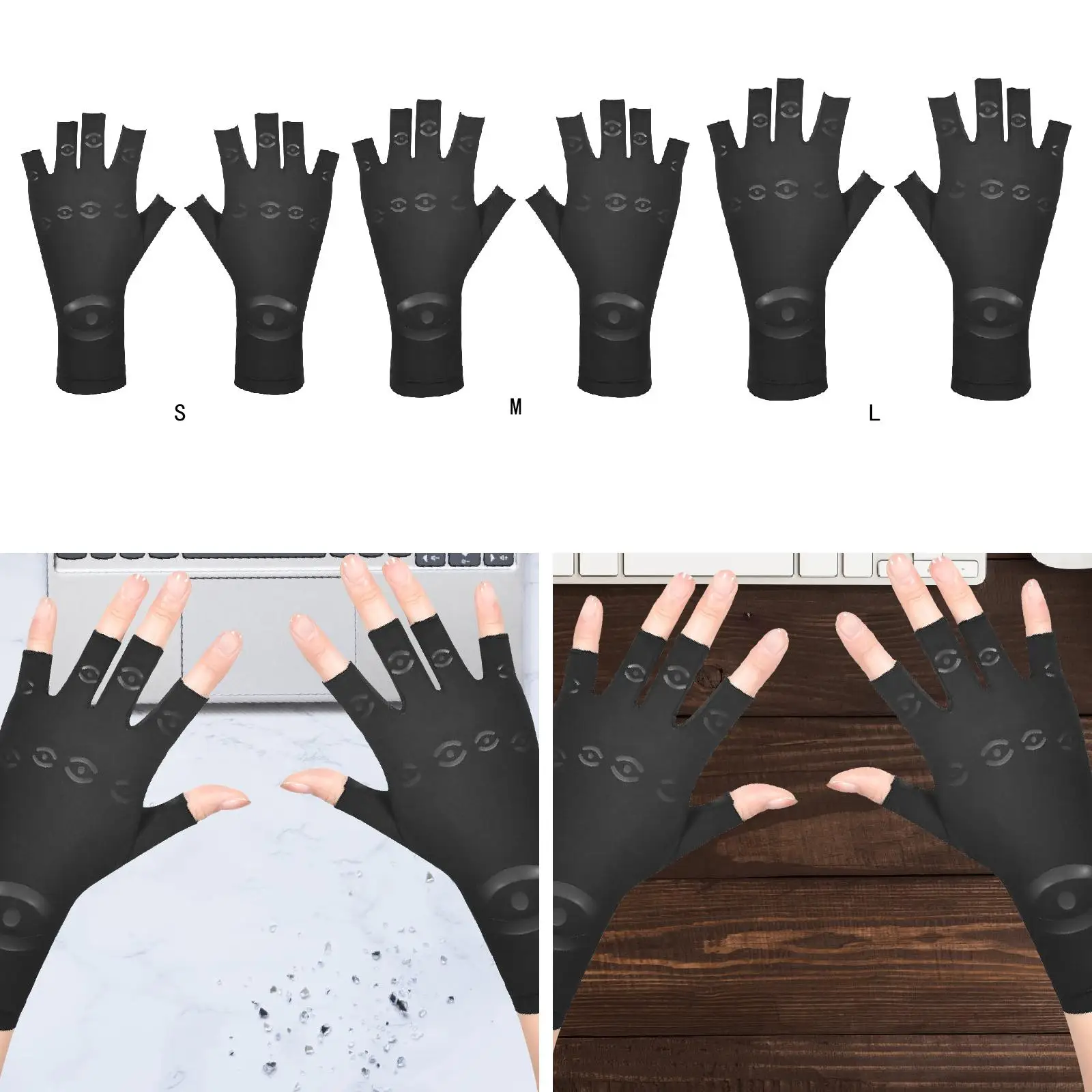 1 Pair Wear Resistant Lightweight Portable Gift Half Finger Compression Gloves Fingers Wrists Protectors Men Women for Exercise
1 Pair Wear Resistant Lightweight Portable Gift Half Finger Compression Gloves Fingers Wrists Protectors Men Women for Exercise