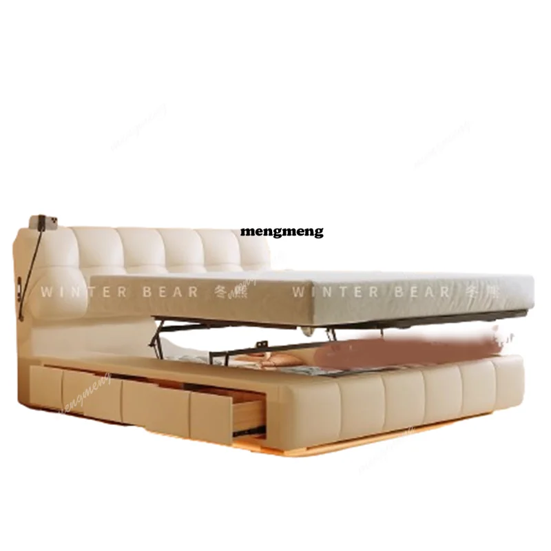 Double Storage Bed Multifonction Modern Leather Deluxe Bed White Minimalist Camas De Matrimonio Dormitorio Home Furniture
Double Storage Bed Multifonction Modern Leather Deluxe Bed White Minimalist Camas De Matrimonio Dormitorio Home Furniture