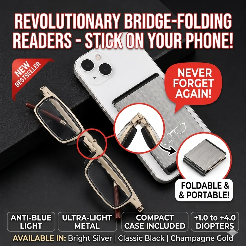 Foldable Reading Glasses for Men Women Anti Blue Light Stick on Phone Case Metal Pocket Readers Telescopic Presbyopic Eyeglasses
Foldable Reading Glasses for Men Women Anti Blue Light Stick on Phone Case Metal Pocket Readers Telescopic Presbyopic Eyeglasses