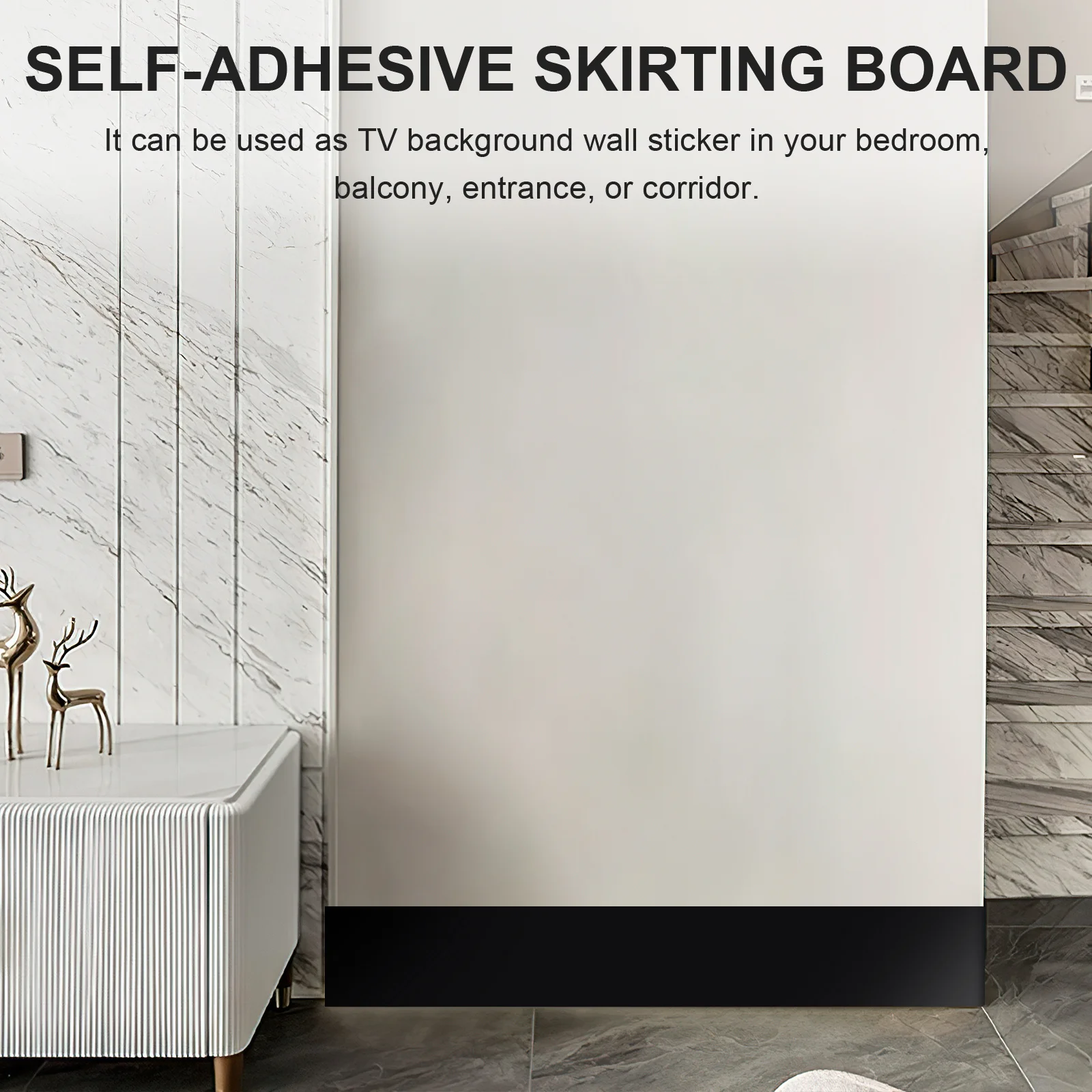 1 Roll Pvc Skirting Board Self Adhesive Flexible Molding Trim For Wall Decorative Baseboard Sticker Home Bedroom Balcony
1 Roll Pvc Skirting Board Self Adhesive Flexible Molding Trim For Wall Decorative Baseboard Sticker Home Bedroom Balcony