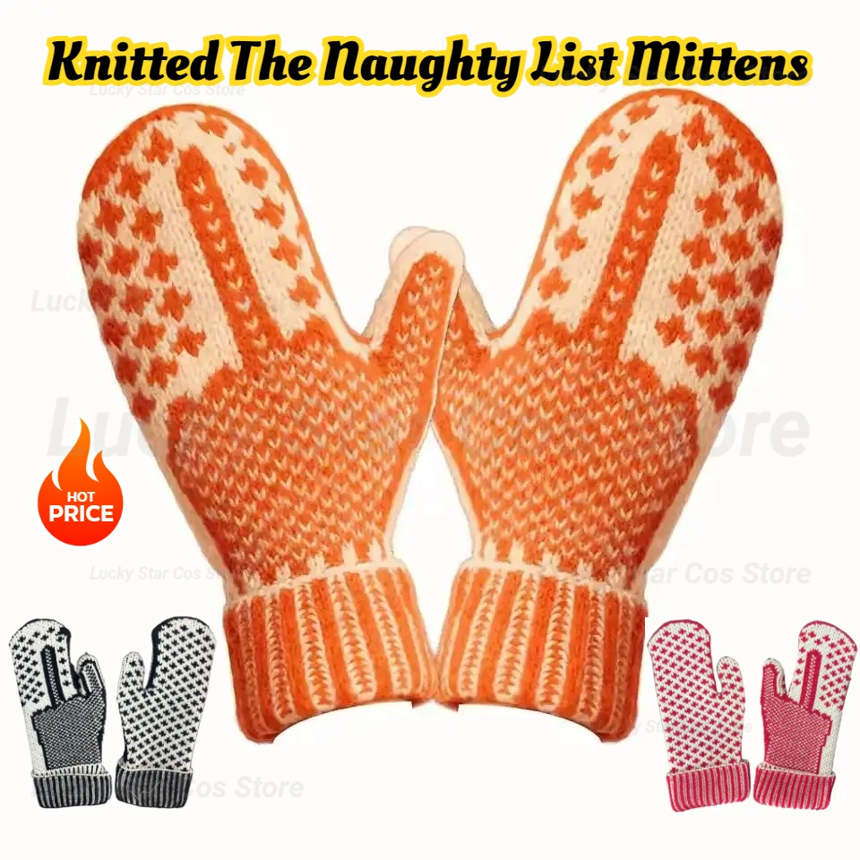 Knitted The "Naughty List" Mittens Hidden Middle Finger Winter Soft Warm Gloves for Ski Cycling Running Outdoor Activities
Knitted The "Naughty List" Mittens Hidden Middle Finger Winter Soft Warm Gloves for Ski Cycling Running Outdoor Activities