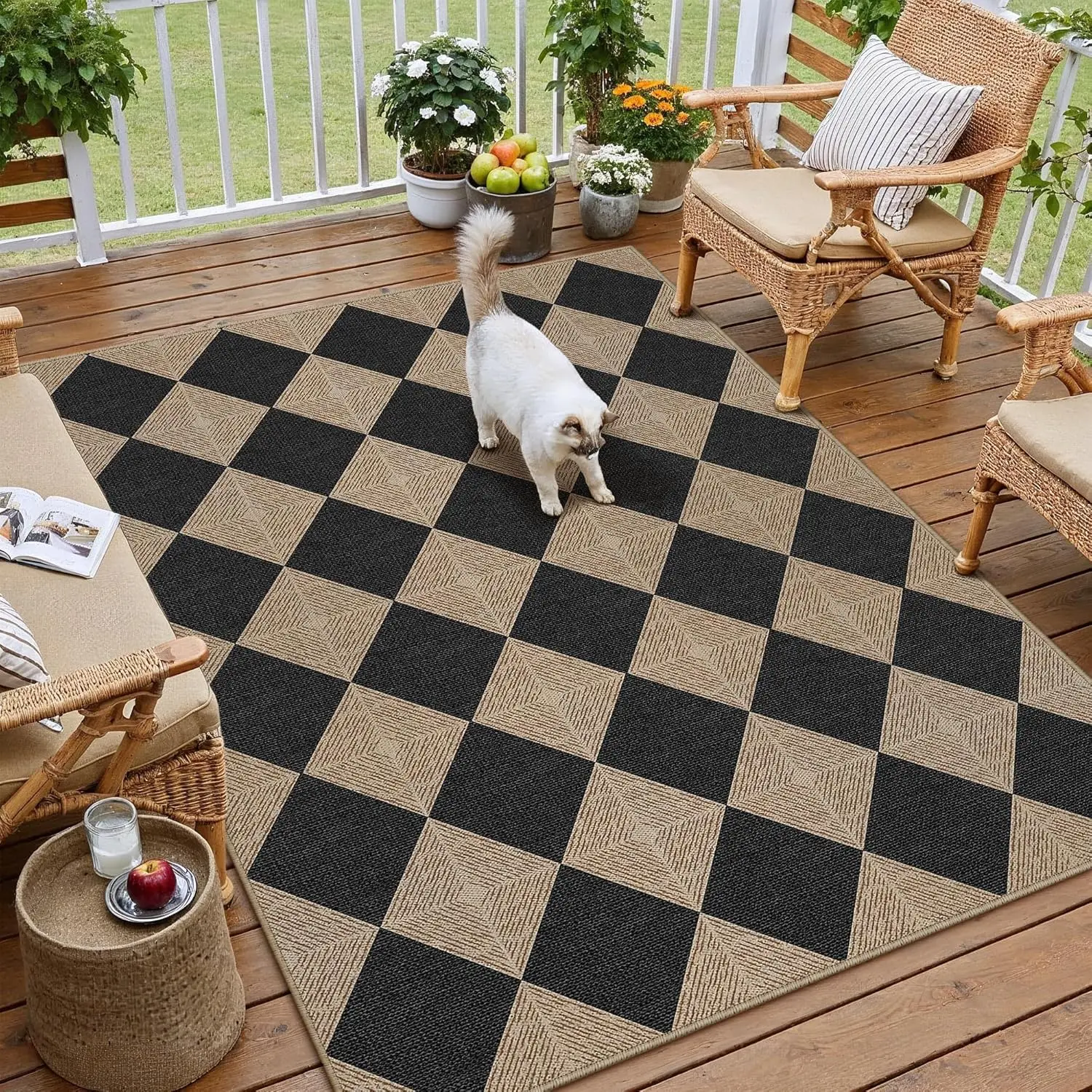 4x6 Checkered Easy Jute Area Rug for Living Room Checkerboard Washable Indoor Outdoor Carpet Farmhouse Patio Office Mat Textu
4x6 Checkered Easy Jute Area Rug for Living Room Checkerboard Washable Indoor Outdoor Carpet Farmhouse Patio Office Mat Textu
