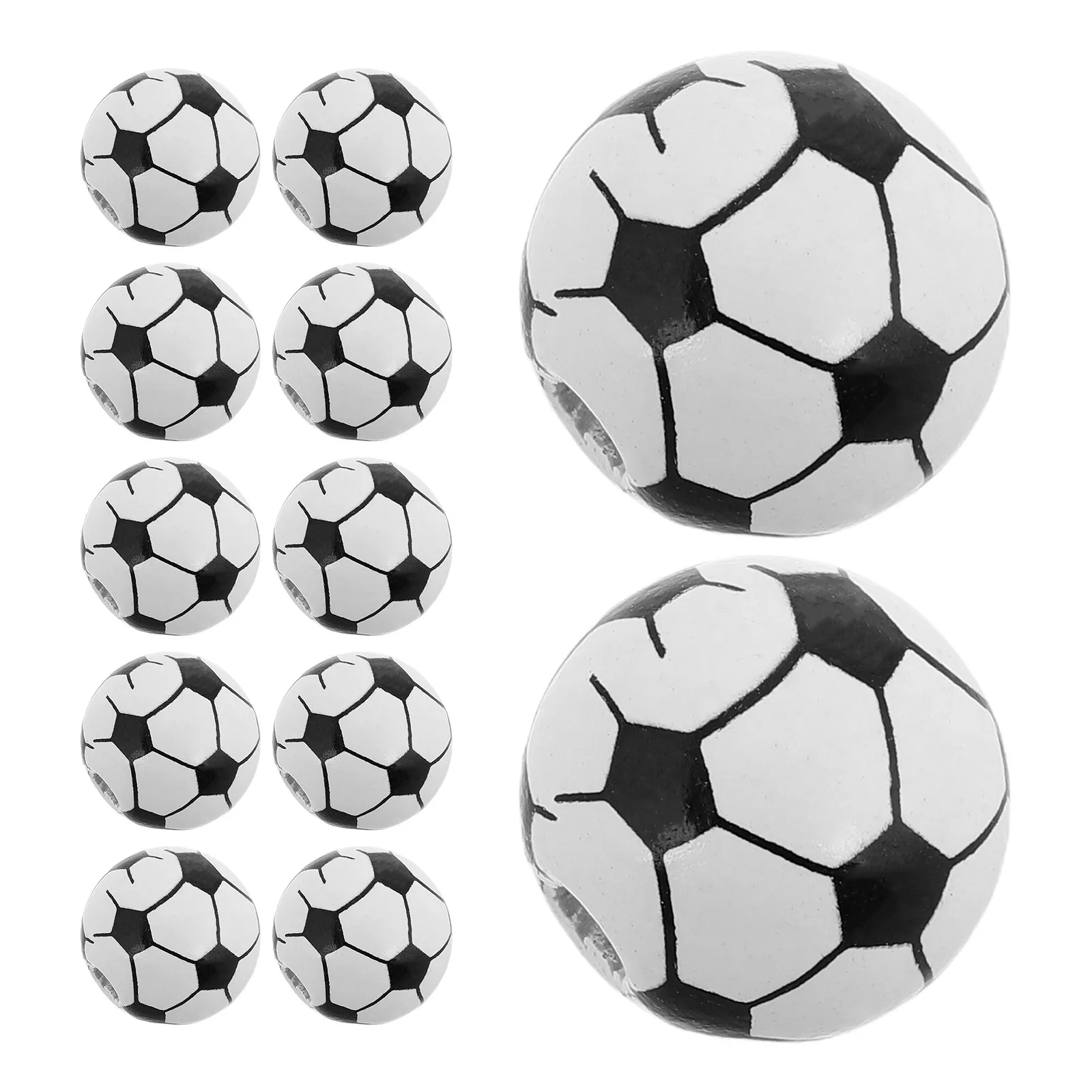 20 шт. деревянных бусин в форме футбольных мячей из натурального дерева для изготовления украшений, браслетов, ожерелий, спортивных подвесок, принадлежности для рукоделия
20 шт. деревянных бусин в форме футбольных мячей из натурального дерева для изготовления украшений, браслетов, ожерелий, спортивных подвесок, принадлежности для рукоделия