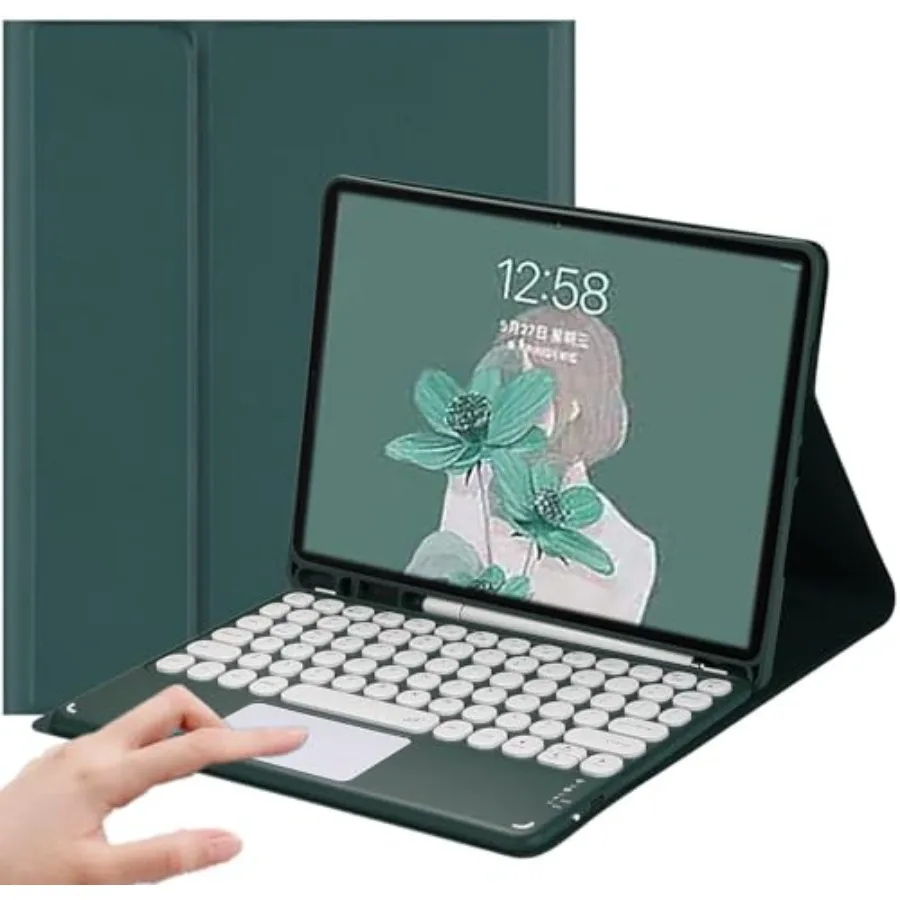 Чехол-клавиатура с тачпадом для Kindle Fire HD 10/10 Plus 2023/2021, съемный чехол-клавиатура с трекпадом, из высококачественной искусственной кожи, черный
Чехол-клавиатура с тачпадом для Kindle Fire HD 10/10 Plus 2023/2021, съемный чехол-клавиатура с трекпадом, из высококачественной искусственной кожи, черный