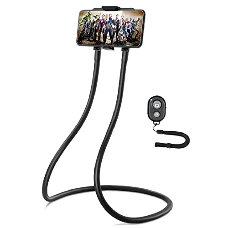 Upgrade Phone Holder for Bed, Neck Phone Holder Gooseneck Cell Phone Holders, Universal Mobile Phone Stand with Remote for Taki
Upgrade Phone Holder for Bed, Neck Phone Holder Gooseneck Cell Phone Holders, Universal Mobile Phone Stand with Remote for Taki