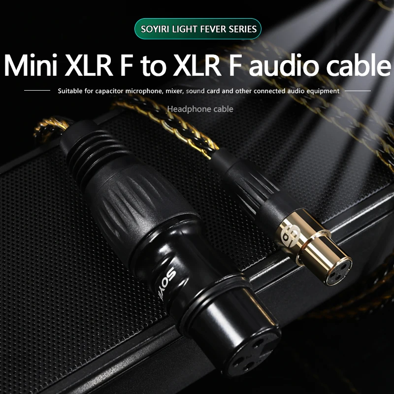SOYIRI mini XLR female to XLR female head waist bag win MX1 Meisheng T9S Meiyin P600 Lenovo JBL48V sound card audio cable
SOYIRI mini XLR female to XLR female head waist bag win MX1 Meisheng T9S Meiyin P600 Lenovo JBL48V sound card audio cable