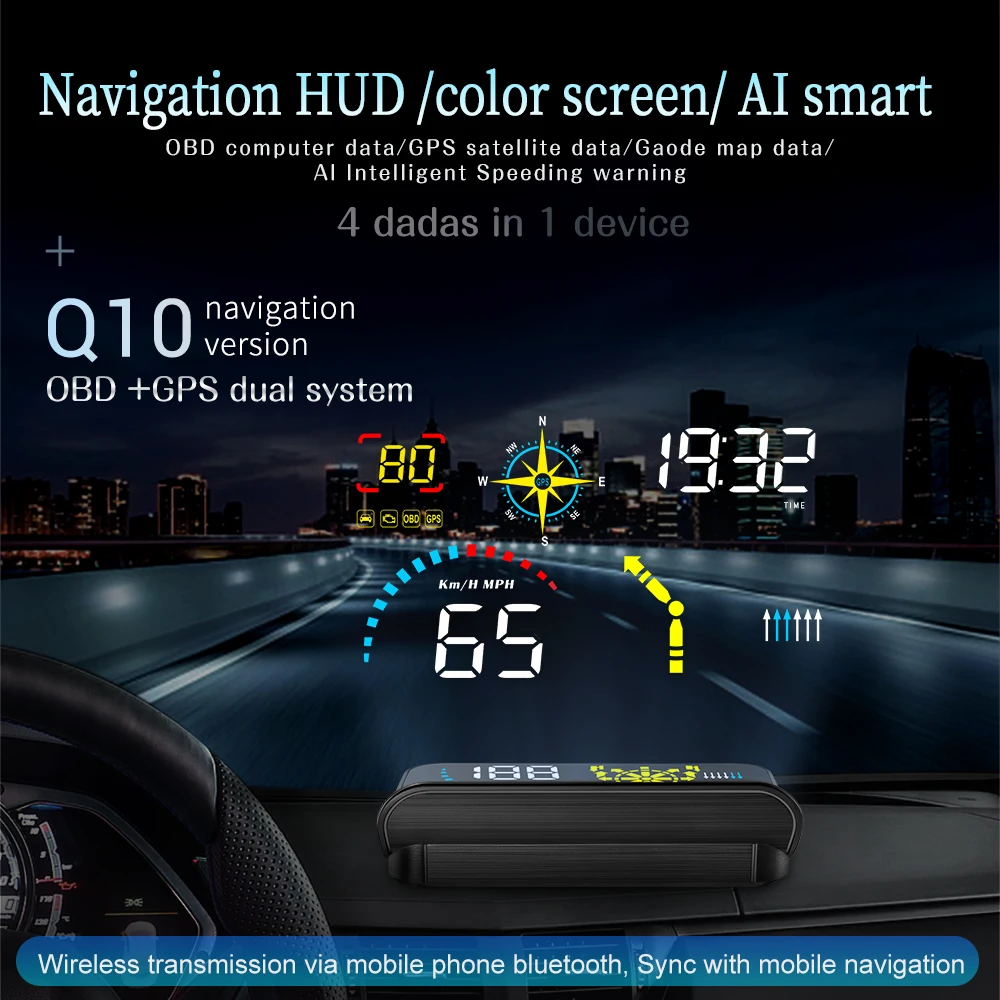 Новый автомобильный HUD-дисплей Q10 5,5 дюйма 2023 года: диагностический прибор, OBD2-метр, GPS+OBD, двойная система, мобильная навигация
Новый автомобильный HUD-дисплей Q10 5,5 дюйма 2023 года: диагностический прибор, OBD2-метр, GPS+OBD, двойная система, мобильная навигация