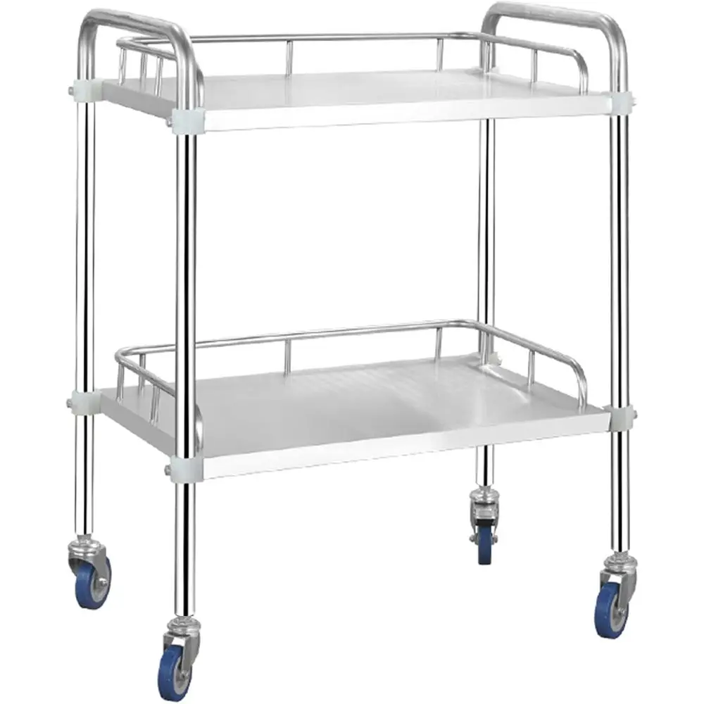 Stainless Steel Rolling Utility Cart with Detachable Shelves, Locking Wheels, Ideal for Kitchen or Hotel Service
Stainless Steel Rolling Utility Cart with Detachable Shelves, Locking Wheels, Ideal for Kitchen or Hotel Service