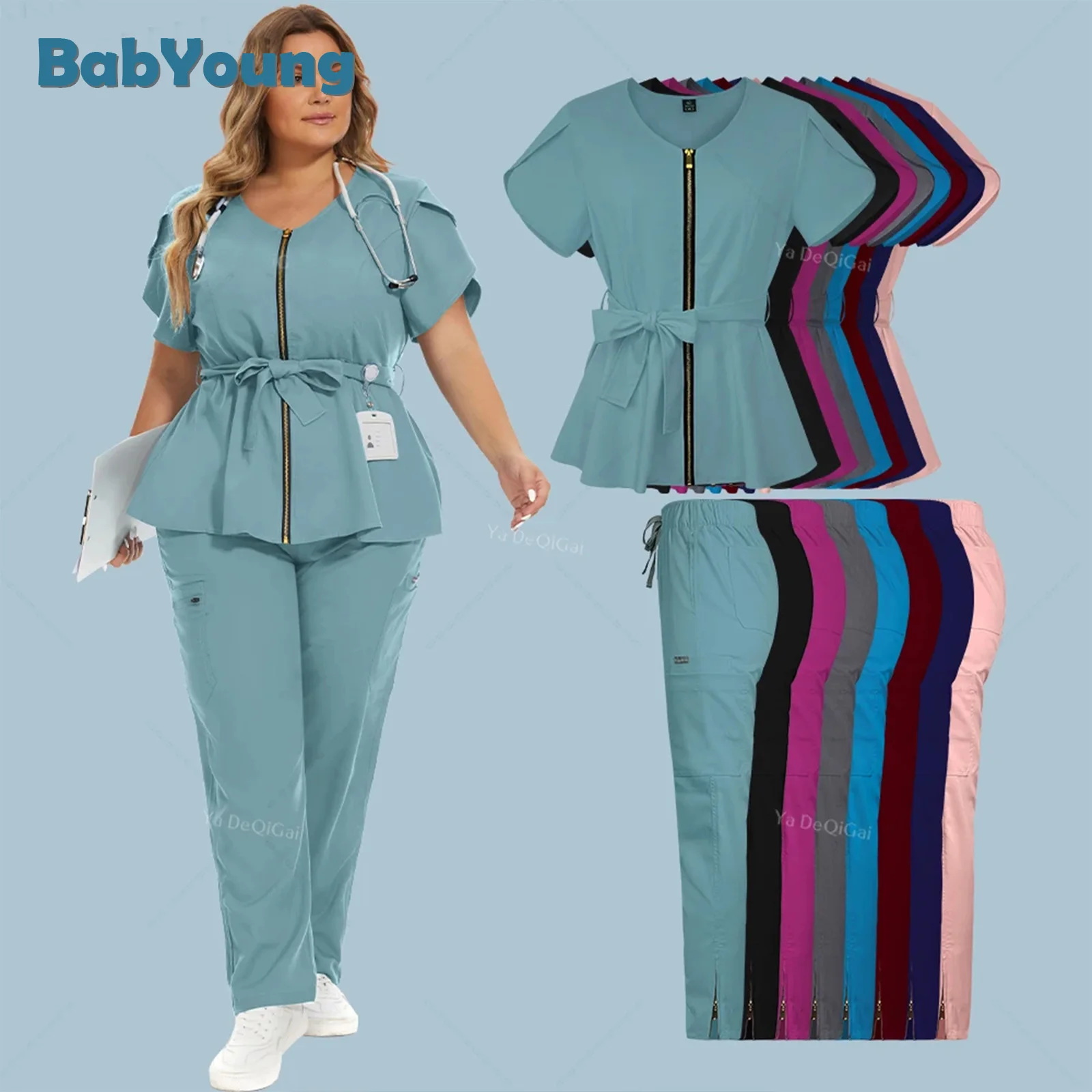 Oversized Medical Fashion Hospital Scrubs Set Nurse Nursing Uniforms Beauty Salon Tops Pants Short Sleeve Jogging Suits
Oversized Medical Fashion Hospital Scrubs Set Nurse Nursing Uniforms Beauty Salon Tops Pants Short Sleeve Jogging Suits