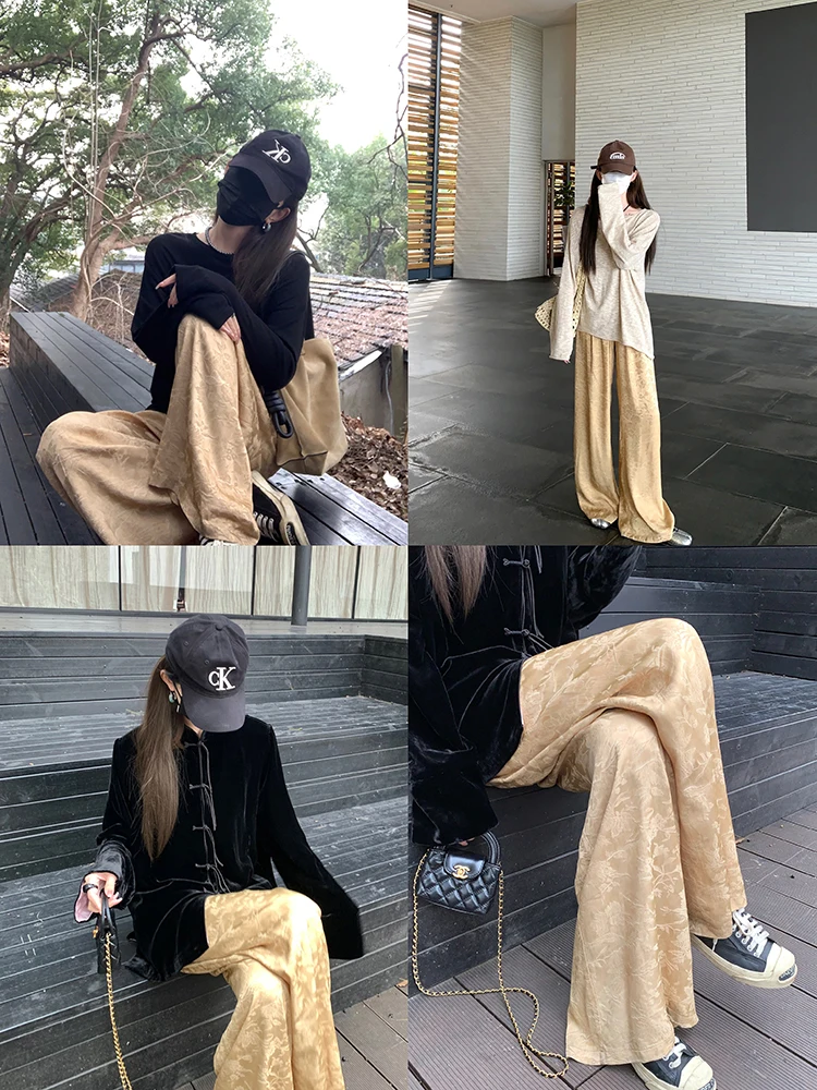 Длинные брюки Ele: комфортные, повседневные, с шелковой вышивкой, высококачественные, в восточном стиле, прохладные и мягкие, Весна 2024
Длинные брюки Ele: комфортные, повседневные, с шелковой вышивкой, высококачественные, в восточном стиле, прохладные и мягкие, Весна 2024