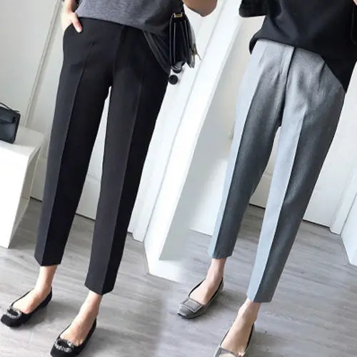 Slimming Casual Women's Suit Pants Thin Summer Nine-Foot Straight Leg Trousers Korean Sle mid Waist Straight Tube Pants
Slimming Casual Women's Suit Pants Thin Summer Nine-Foot Straight Leg Trousers Korean Sle mid Waist Straight Tube Pants