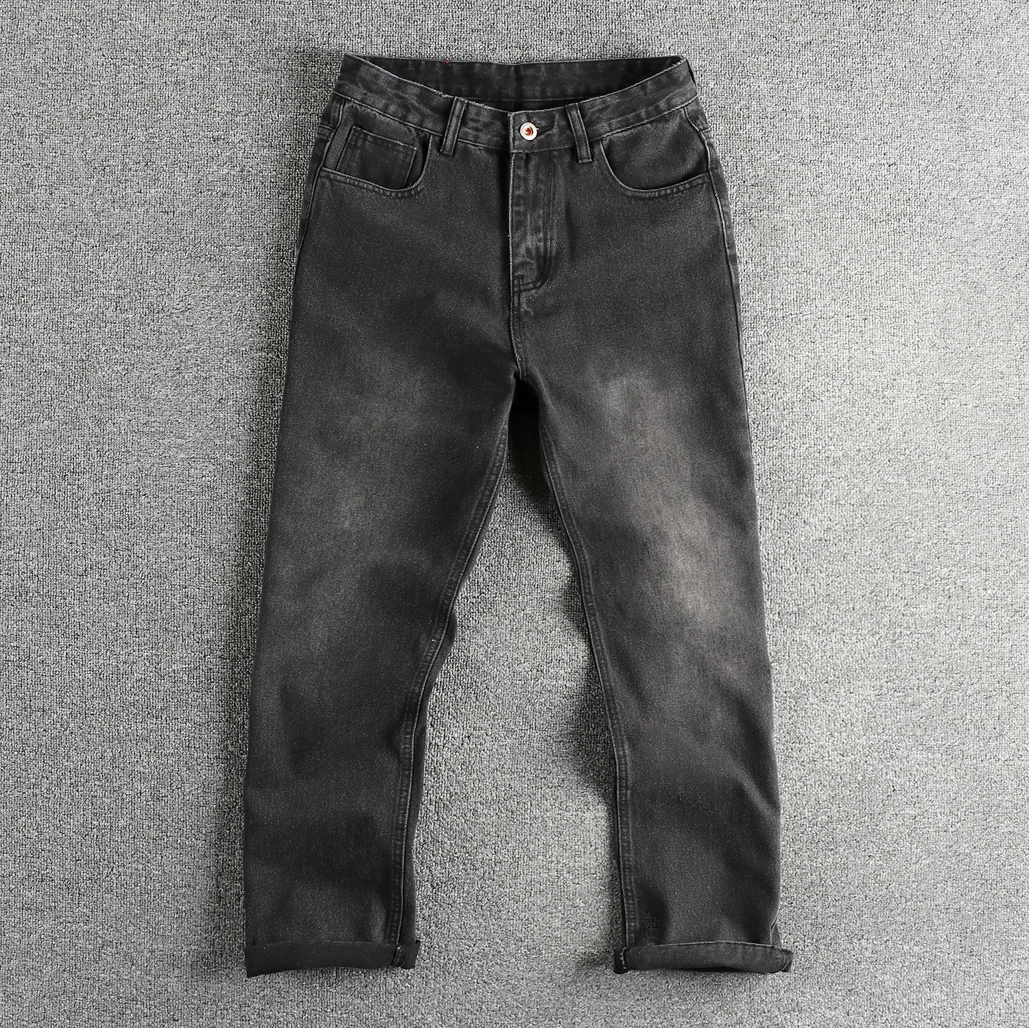 Washed Black Grey Men's Jeans Retro Minimalist American High Street Straight Leg Slimming Casual Long Trousers
Washed Black Grey Men's Jeans Retro Minimalist American High Street Straight Leg Slimming Casual Long Trousers