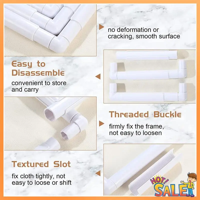 AB68 Square Embroidery Hoop Frames White Rectangular Hoop Embroidery Snap Frame DIY Sewing Tools For Quilting Silk-Painting
AB68 Square Embroidery Hoop Frames White Rectangular Hoop Embroidery Snap Frame DIY Sewing Tools For Quilting Silk-Painting