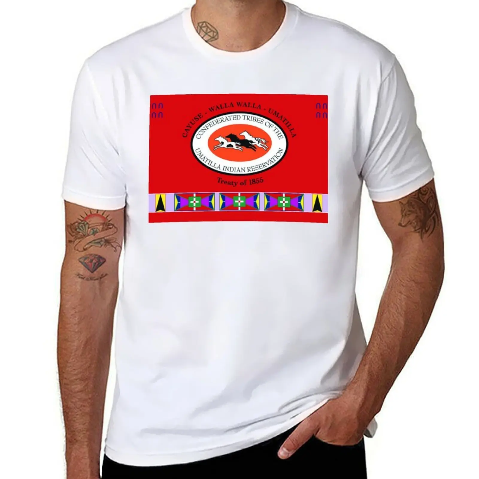 Flag of Confederated Tribes of Umatilla Indian Reservation USA T-Shirt t shirts designer cotton t shirt pack T-Shirt
Flag of Confederated Tribes of Umatilla Indian Reservation USA T-Shirt t shirts designer cotton t shirt pack T-Shirt