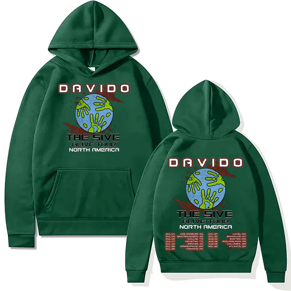 Singer Davido Hoodies Davido The 5ive Alive Tour Pullovers Women/Men Sweatshirts Vintage Loose Tracksuit Streetwear Fashion Tops
Singer Davido Hoodies Davido The 5ive Alive Tour Pullovers Women/Men Sweatshirts Vintage Loose Tracksuit Streetwear Fashion Tops