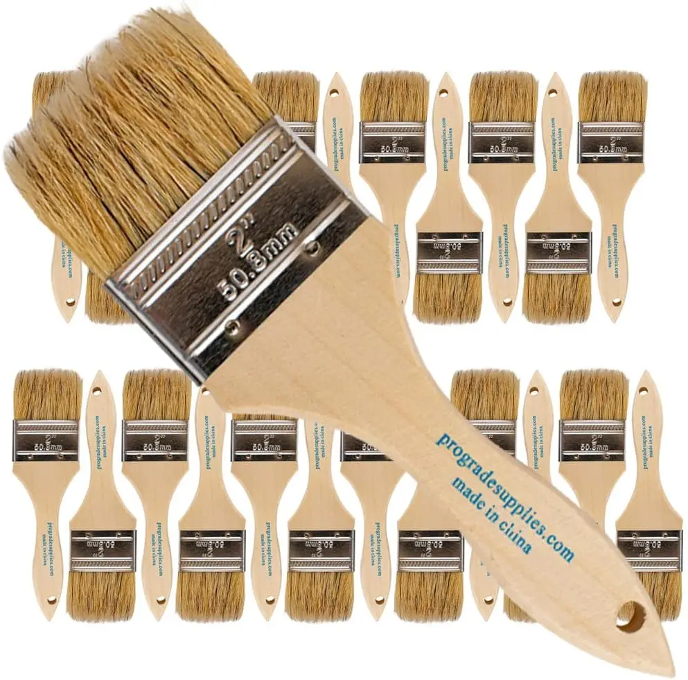 24 Pack 2 Inch Chip Paint Brushes with Natural Bristles for Painting, Staining, Crafts
24 Pack 2 Inch Chip Paint Brushes with Natural Bristles for Painting, Staining, Crafts