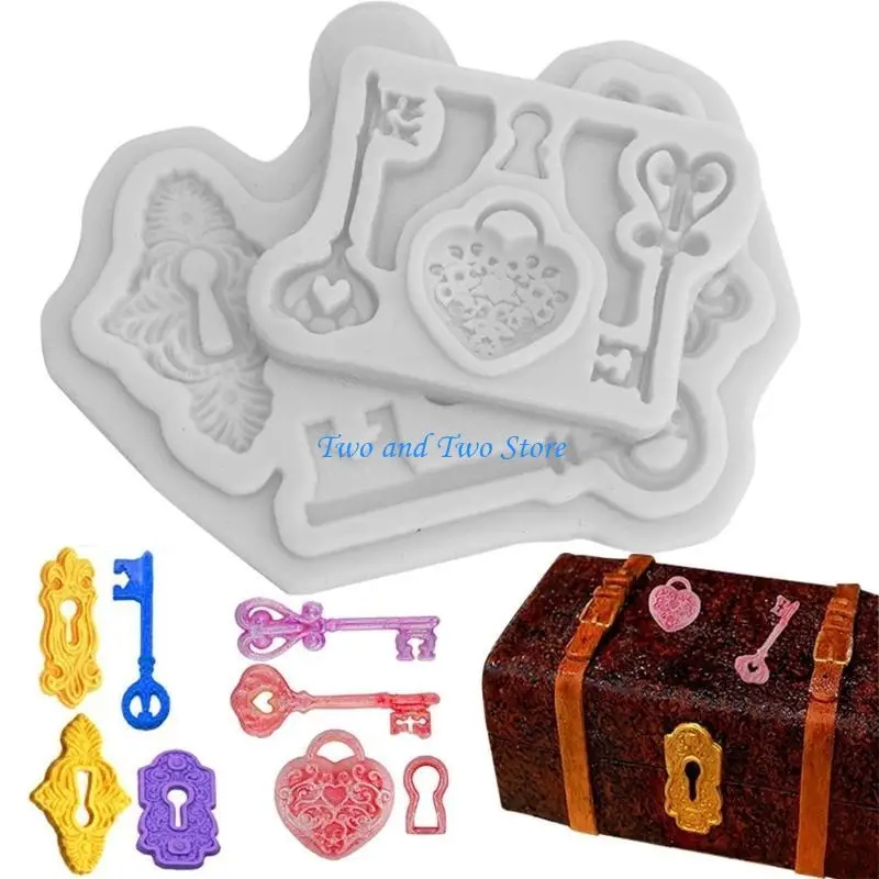 HX6F 2Pcs Vintage for Key Lock Cake Fondant Mold Keyhole Silicone Mold for Cake Decor Sugarcraft Chocolate Epoxy Resin
HX6F 2Pcs Vintage for Key Lock Cake Fondant Mold Keyhole Silicone Mold for Cake Decor Sugarcraft Chocolate Epoxy Resin
