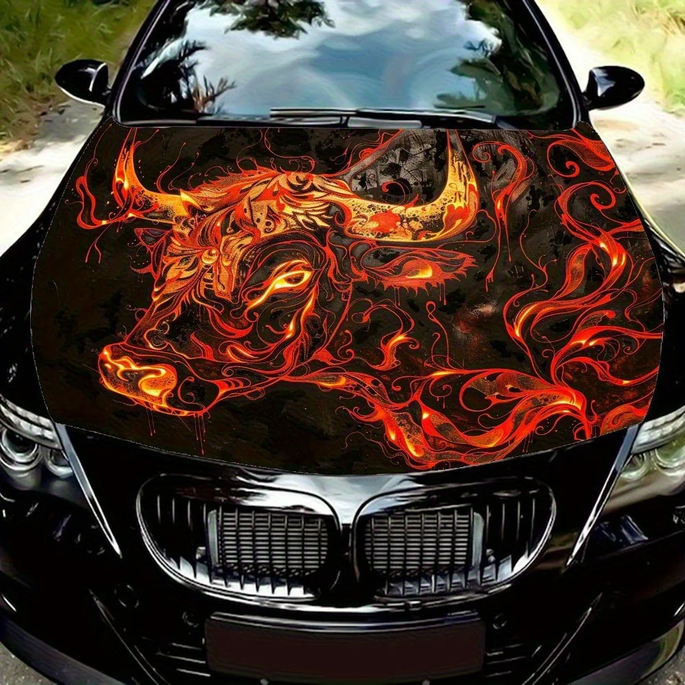 Lava Black Bull Car Hood Decal Sticker, Durable PVC Material, Self-Adhesive For Cars, Motorcycles, Trucks - Fit, Artistic Vehicl
Lava Black Bull Car Hood Decal Sticker, Durable PVC Material, Self-Adhesive For Cars, Motorcycles, Trucks - Fit, Artistic Vehicl