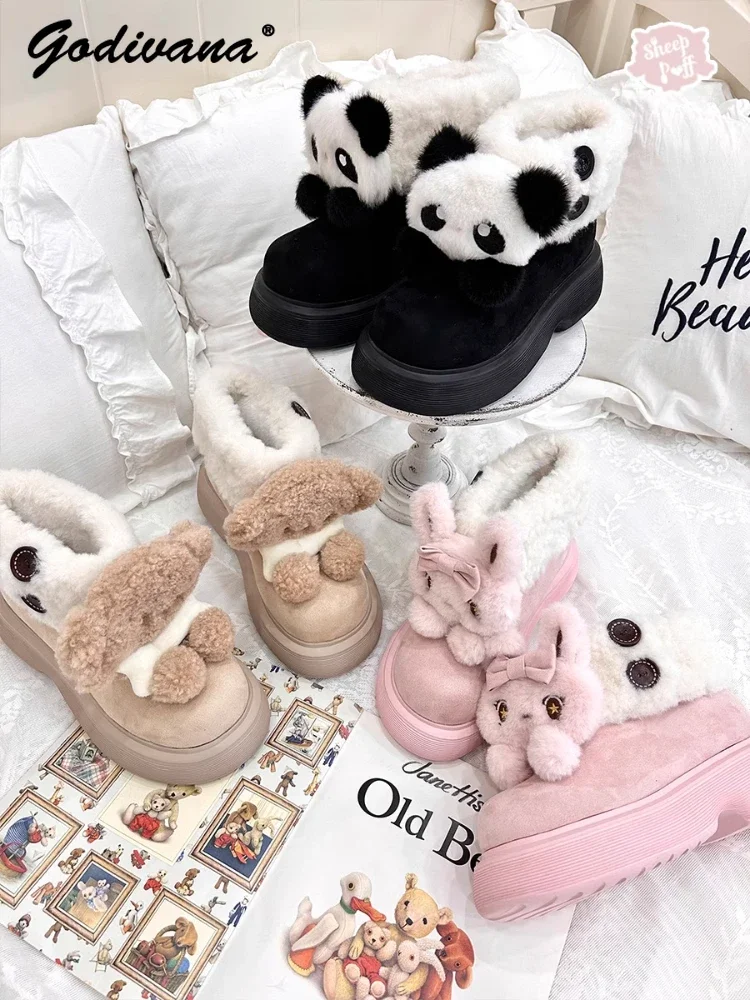 Original Girls Lolita Winter Fleece Warm Snow Boots Sweet Cartoon Plush Warm Short Boots Women's Cute Suede Ankle Boots
Original Girls Lolita Winter Fleece Warm Snow Boots Sweet Cartoon Plush Warm Short Boots Women's Cute Suede Ankle Boots