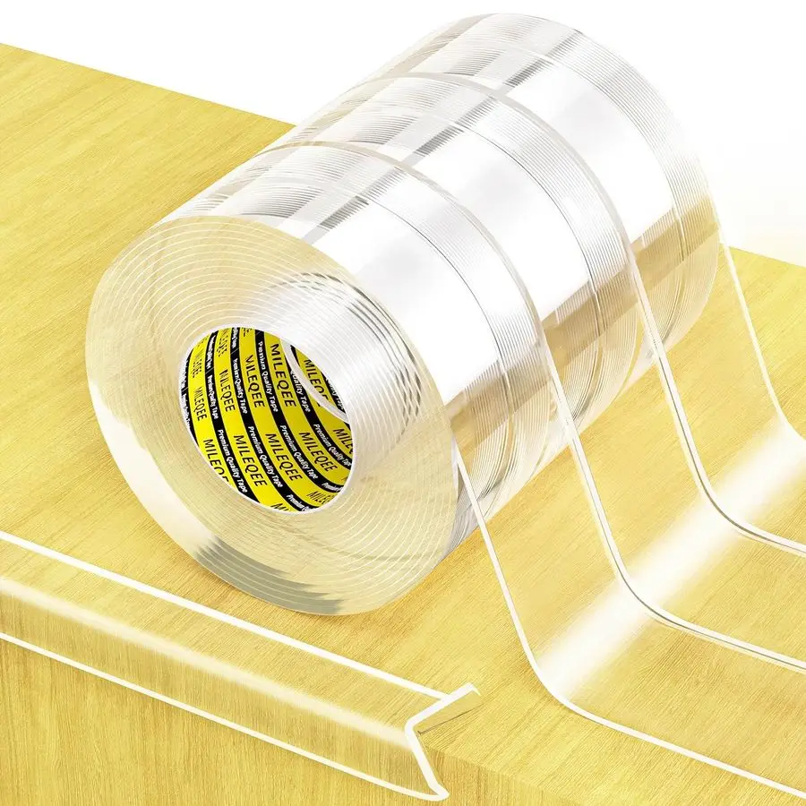 Clear Edge Protector Strip,1.57in x 16.4FT49.2FT Total,Sharp Edge Wrap Cover Tape,Self Adhesive Protective Bumper Guards for Cab
Clear Edge Protector Strip,1.57in x 16.4FT49.2FT Total,Sharp Edge Wrap Cover Tape,Self Adhesive Protective Bumper Guards for Cab