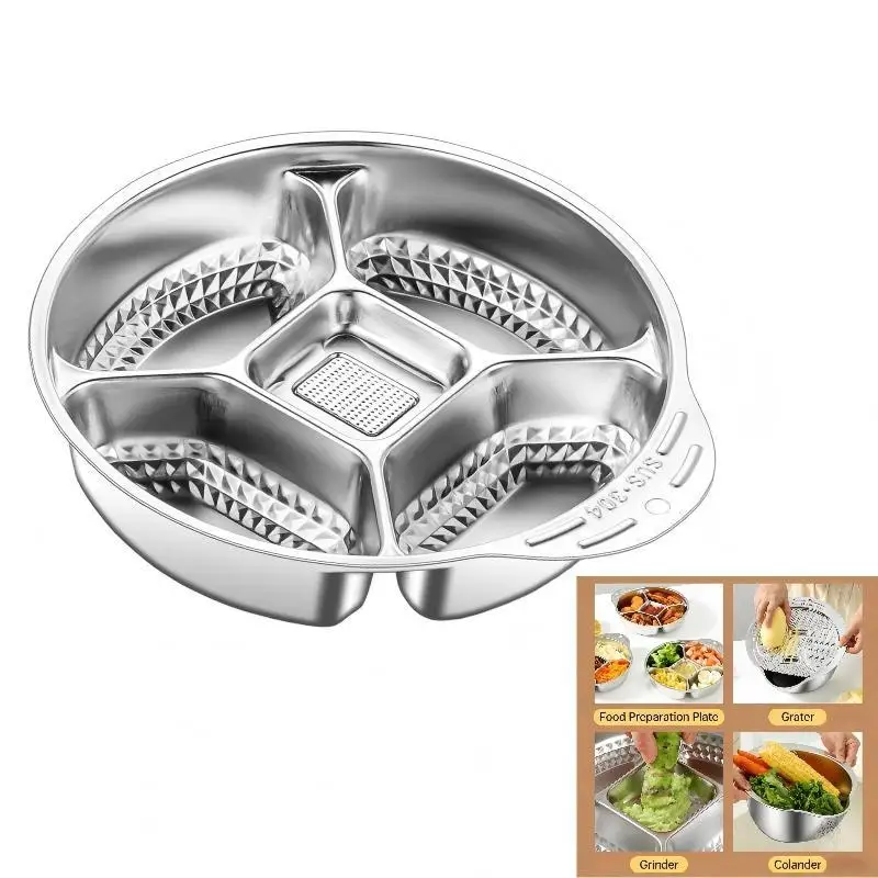 Rice Washer Strainer Bowl With Vegetable Divider Tray, Stainless Steel Rinser Washing Bowl, Small Colander Rice
Rice Washer Strainer Bowl With Vegetable Divider Tray, Stainless Steel Rinser Washing Bowl, Small Colander Rice