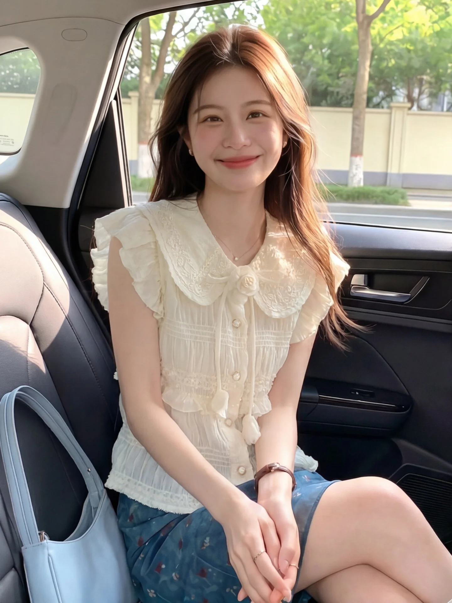 Elegant Lace Splice Doll Collar Fly Sleeve Chiffon Shirt Women Summer Beautiful 3D Flower Sleeveless Top Korean Style Thin
Elegant Lace Splice Doll Collar Fly Sleeve Chiffon Shirt Women Summer Beautiful 3D Flower Sleeveless Top Korean Style Thin