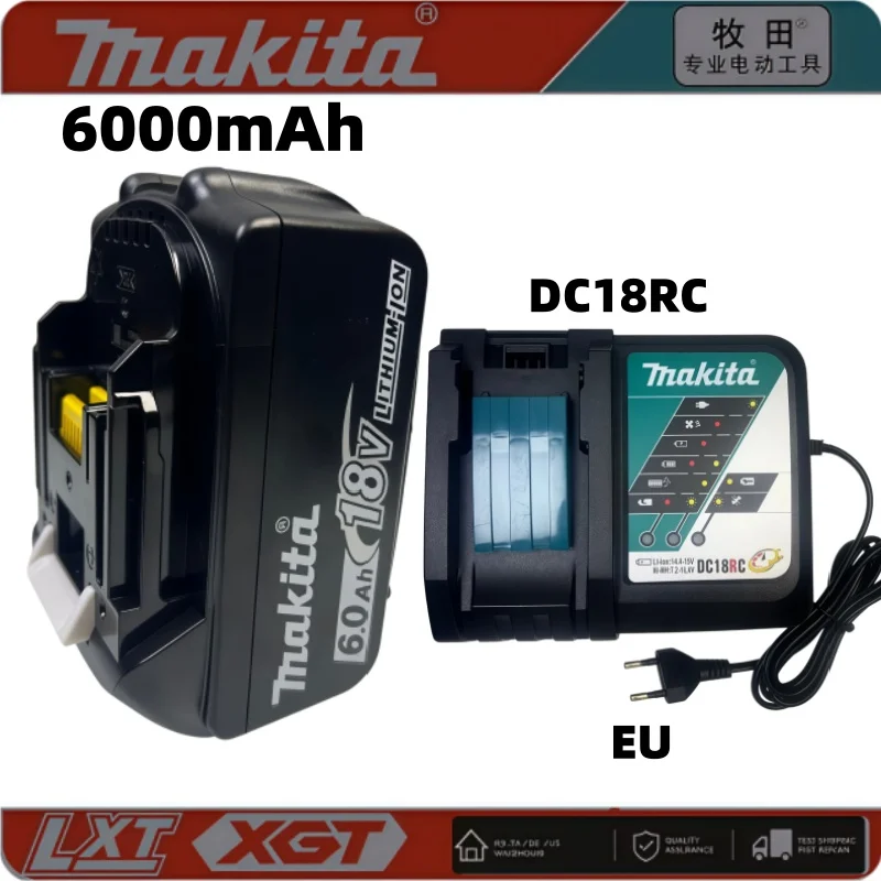 100% Original Makita 18V 6Ah LXT Battery,Compatible with BL1830B BL1850B BL1840 BL1860,Replacement Lithium Battery with Charger
100% Original Makita 18V 6Ah LXT Battery,Compatible with BL1830B BL1850B BL1840 BL1860,Replacement Lithium Battery with Charger