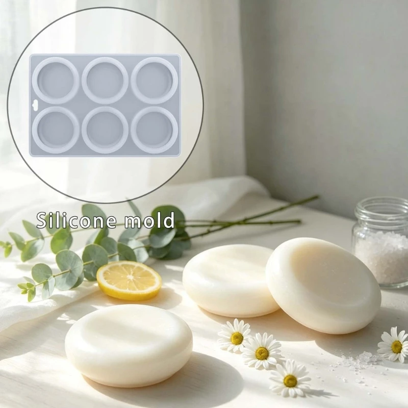 6 Cavities Round Silicone Mold Soap Making Silicone Mold For Handmade Soap Mousses Cake Baking And Chocolate Making 87HA
6 Cavities Round Silicone Mold Soap Making Silicone Mold For Handmade Soap Mousses Cake Baking And Chocolate Making 87HA