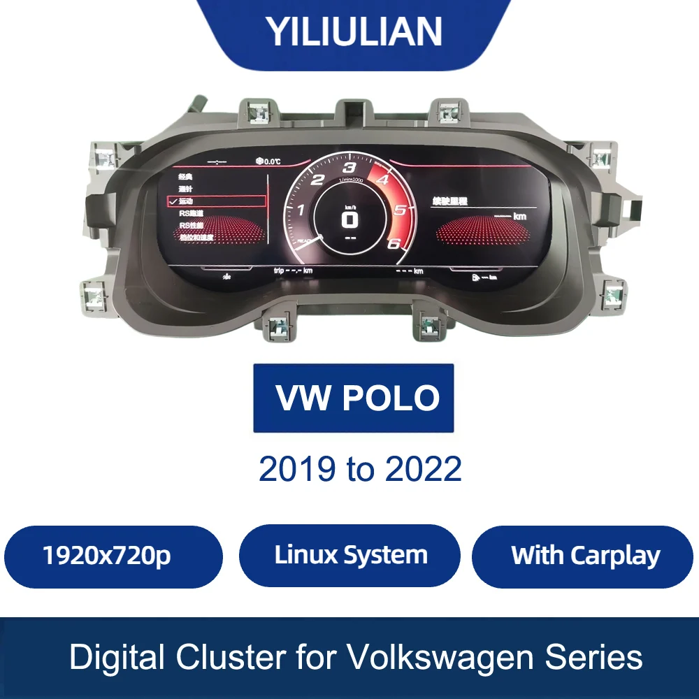 New Design Digital Virtual Cockpit Screen Instrument Cluster fit for Volkswagen VW Polo 2019 to 2022 year
New Design Digital Virtual Cockpit Screen Instrument Cluster fit for Volkswagen VW Polo 2019 to 2022 year