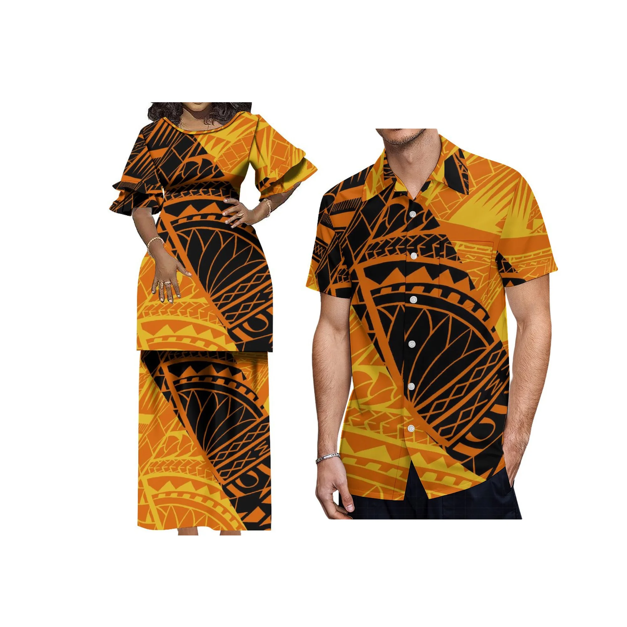 New Custom Polynesian Tribal Crew Neck Samoan Puletasi Dress Church Uniform Ladies 2 Piece Outfits Set Dress 2pcs
New Custom Polynesian Tribal Crew Neck Samoan Puletasi Dress Church Uniform Ladies 2 Piece Outfits Set Dress 2pcs