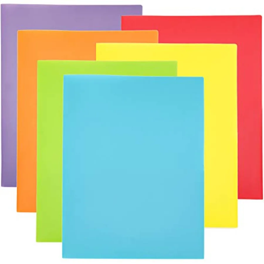 6 Pack Heavy Duty Plastic Two Pocket Folders,,2 Pocket Folders
6 Pack Heavy Duty Plastic Two Pocket Folders,,2 Pocket Folders