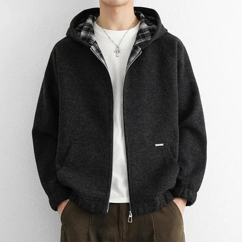 High-End Men's Faion Knitted Cardigan Coat with Zipper Hooded Autumn Winter Versatile Clothing Regular Thin Easy Care
High-End Men's Faion Knitted Cardigan Coat with Zipper Hooded Autumn Winter Versatile Clothing Regular Thin Easy Care