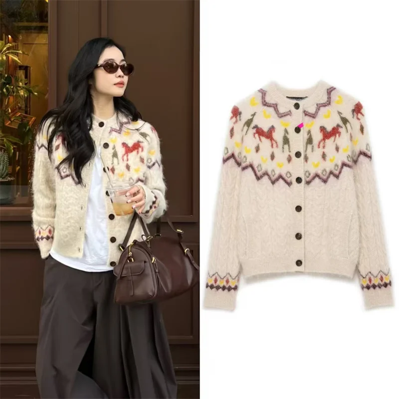 Женский кардиган-свитер 2026: Новинка года, вязаный топ с узором «Пони», модный повседневный жакет для женщин на весну и осень
Женский кардиган-свитер 2026: Новинка года, вязаный топ с узором «Пони», модный повседневный жакет для женщин на весну и осень