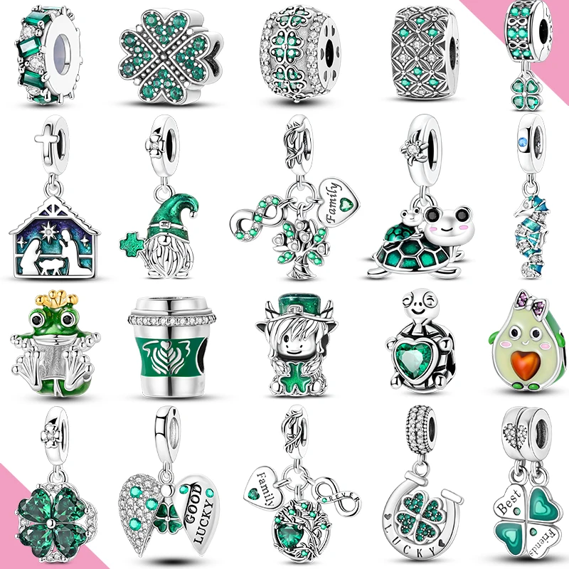 Green Series 925 Silver Charms Beads For Woman Four Leaf Clover Turtle Avocado Fit Original Bracelet Making Pendant Fine Jewelry
Green Series 925 Silver Charms Beads For Woman Four Leaf Clover Turtle Avocado Fit Original Bracelet Making Pendant Fine Jewelry
