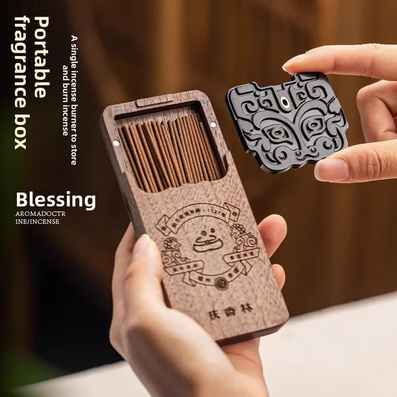 Portable Solid Wood Incense Box Short Style Outdoor Travel Incense Holder for Aromatherapy Gift
Portable Solid Wood Incense Box Short Style Outdoor Travel Incense Holder for Aromatherapy Gift