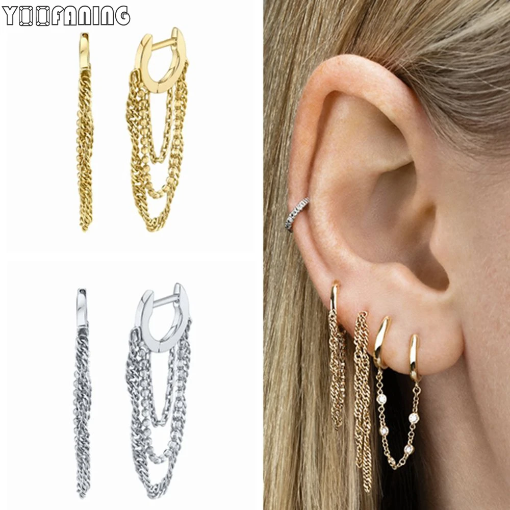 925 Sterling Silver Ear Needle 2024 Fashion Hit Gold Silver Hoop Earring Chain Tassel Design Exquisite Earring for Women Jewelry
925 Sterling Silver Ear Needle 2024 Fashion Hit Gold Silver Hoop Earring Chain Tassel Design Exquisite Earring for Women Jewelry