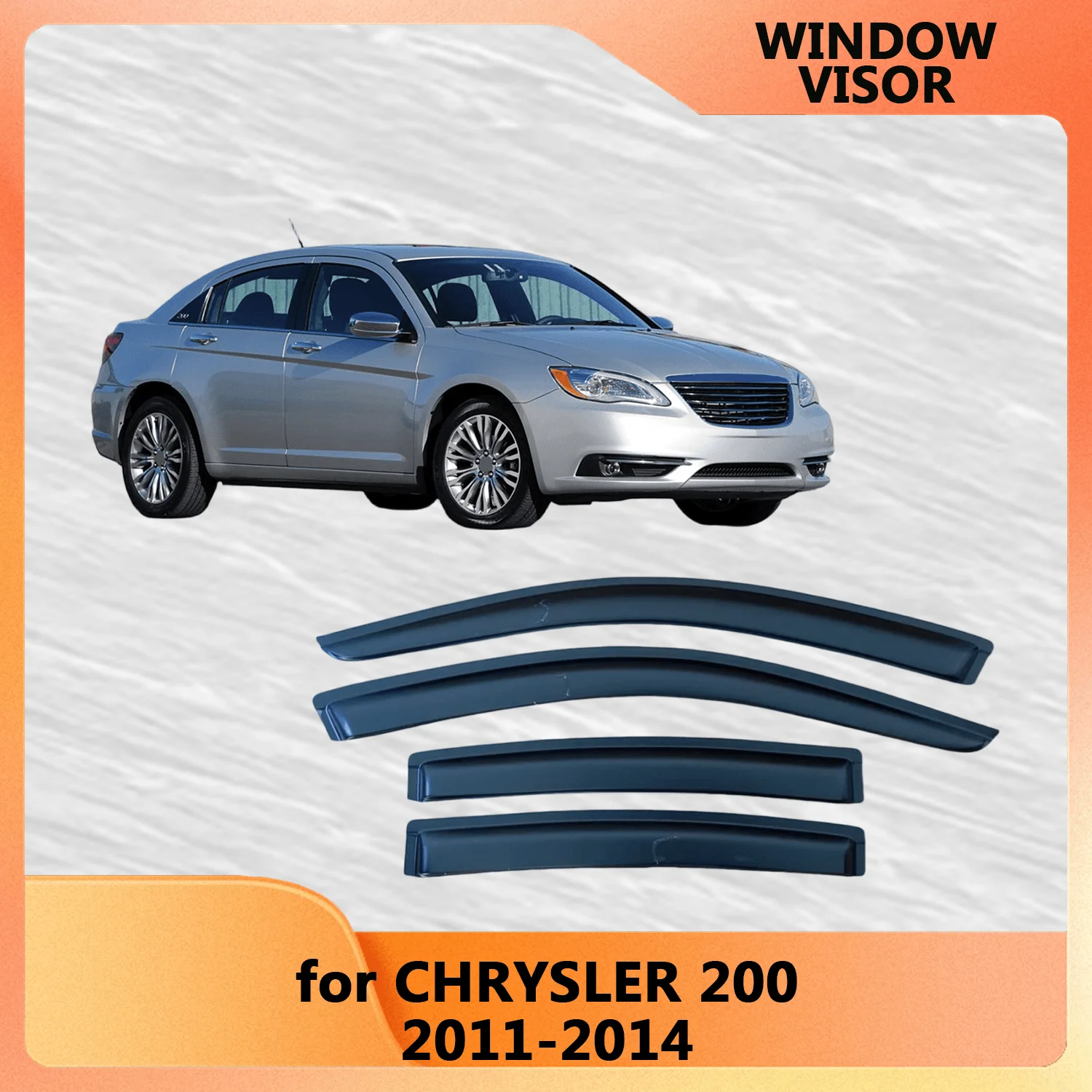 Для CHRYSLER 200 2011 2012 2013 2014, автомобильные аксессуары, боковой дефлектор, оконный козырек, защита от дождя, уличный козырек
Для CHRYSLER 200 2011 2012 2013 2014, автомобильные аксессуары, боковой дефлектор, оконный козырек, защита от дождя, уличный козырек