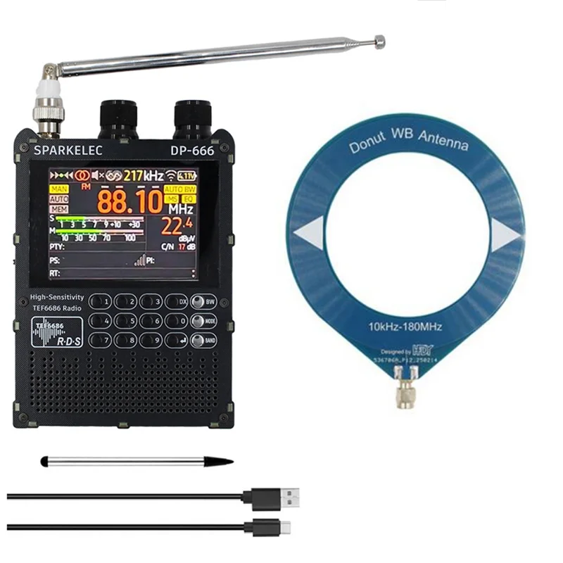 B27B TEF6686 Full Band Radio High Sensitivity Radio FM AM LW MW SW Shortwave 2.8 Inch IPS Touch Screen With Antenna
B27B TEF6686 Full Band Radio High Sensitivity Radio FM AM LW MW SW Shortwave 2.8 Inch IPS Touch Screen With Antenna